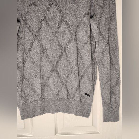 Tasso Elba XL Gray Lngsleeves 100% SUPIMACOTTON Turtleneck Knitted Men Sweater - Picture 8 of 9